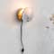 Hello Honey® 6" Natural & Brass Finish Agate & Metal Wall Lamp